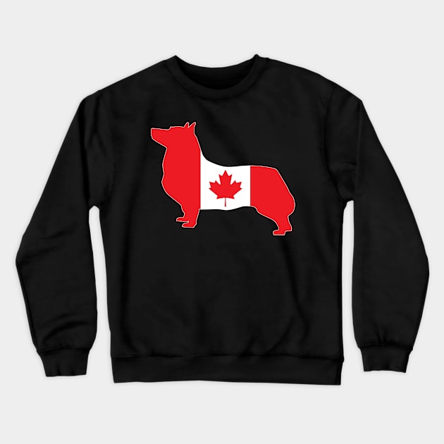 Swedish Vallhund Canada Flag Filled Crewneck Sweatshirt by DPattonPD